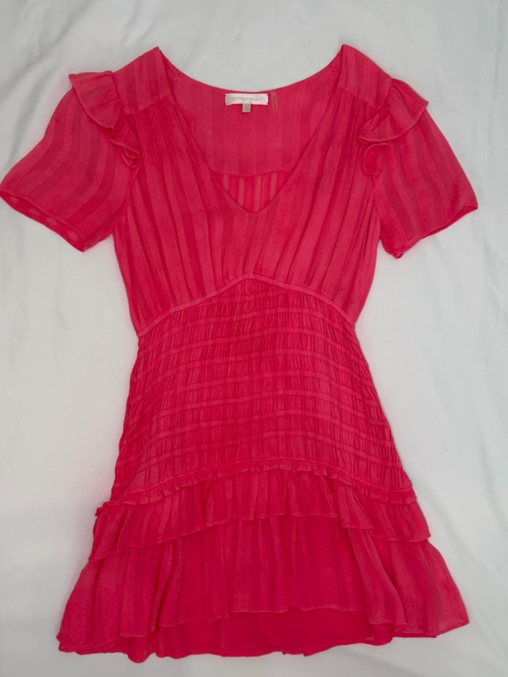 LoveShackFancy Pink Mini Dress